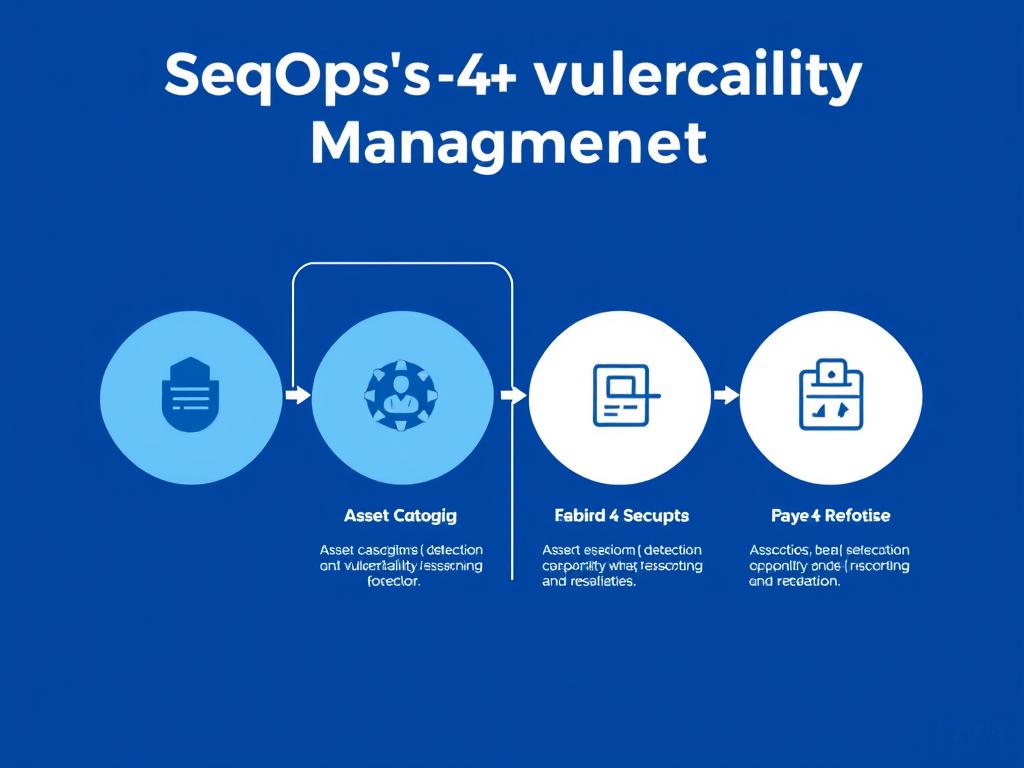 Diagram showing SeqOps' 4-step vulnerability management process