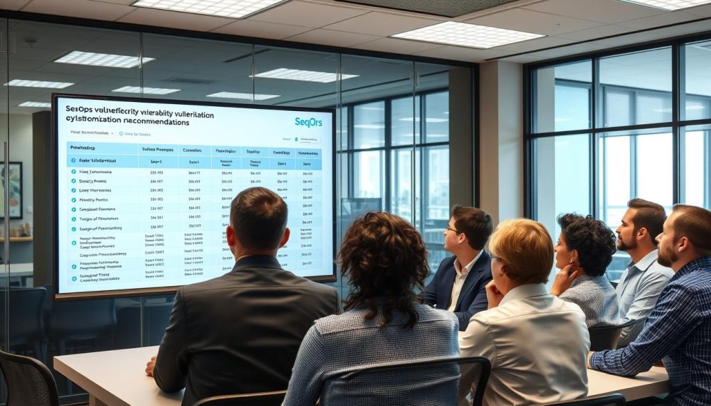 Security team reviewing SeqOps vulnerability remediation recommendations