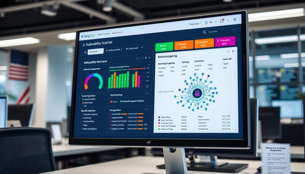SeqOps dashboard showing vulnerability scan results with risk prioritization