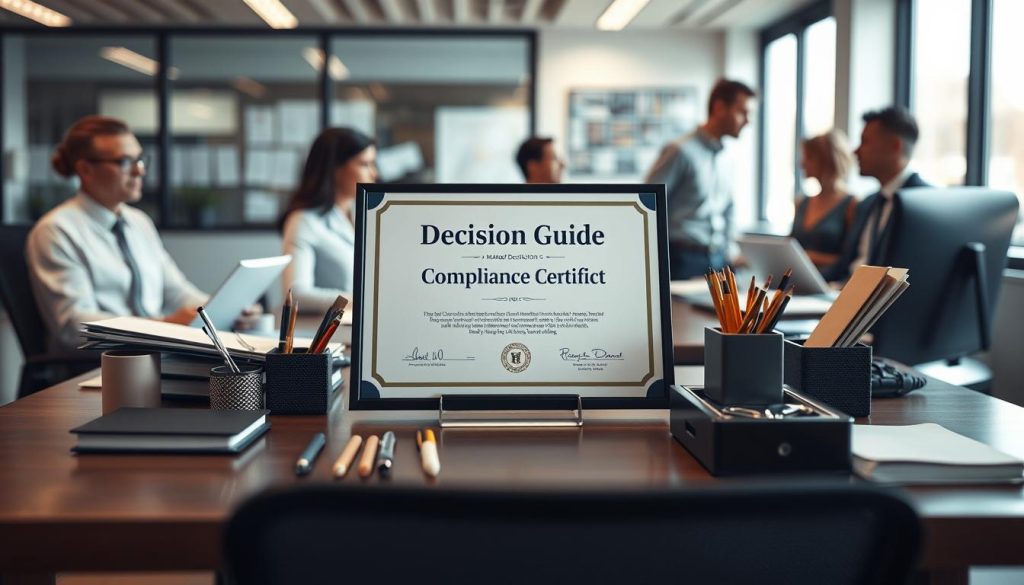 decision guide compliance certificate