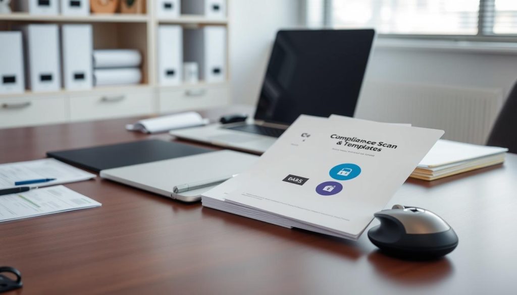 When performing a compliance scan, what scan template should be used?